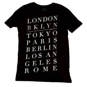 Brooklyn Calling N.Y.C Cotton Black Tee XS